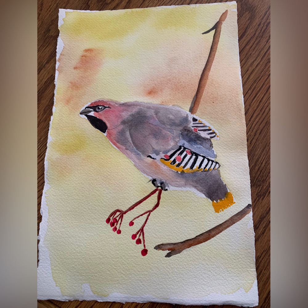 Watercolor Bird Art Print